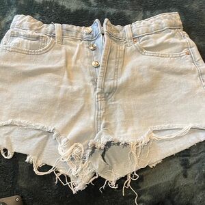 Wild Fable Light Blue Frayed Jean Shorts